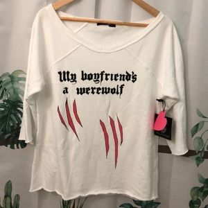 NWT OG Wildfox Halloween Flash Dance Sweatshirt